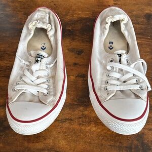 Converse women 11 White and Red Sneakers
